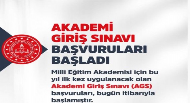 AGS başvuru süreci başladı