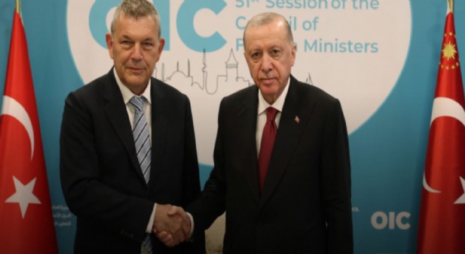 Erdoğan, Lazzarini'yi kabul etti