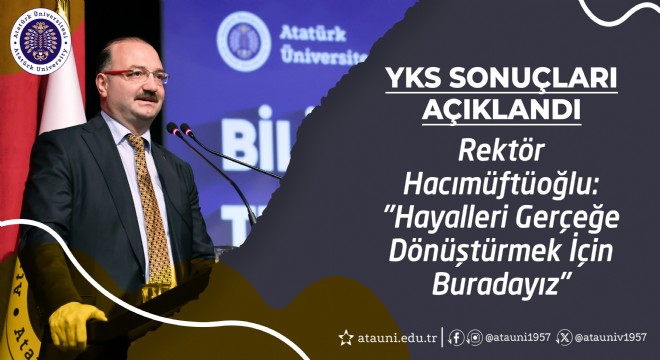 Hacımüftüoğlu üniversite adaylarına seslendi