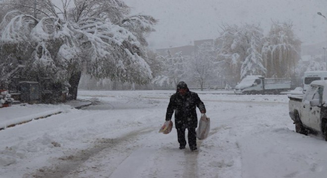 Oltu'ya mevsimin ilk karı düştü