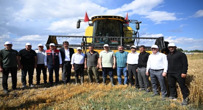 Tarım Lisesi'nde buğday hasadı yapıldı